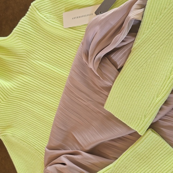 NWT ANTHROPOLOGIE The Thea Twofer Sweaterdress in Neutral Size SMALL - Picture 4 of 11